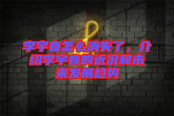 李宇春怎么消失了，介紹李宇春的近況和未來發(fā)展趨勢