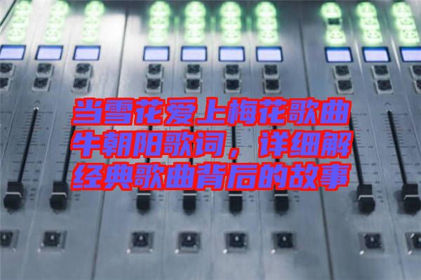 當雪花愛上梅花歌曲牛朝陽歌詞，詳細解經(jīng)典歌曲背后的故事