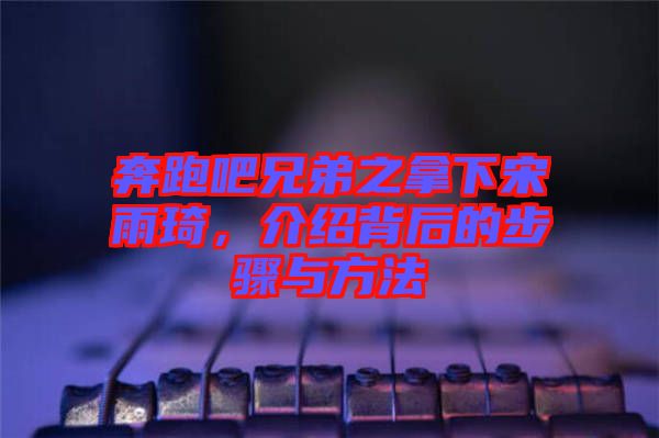 奔跑吧兄弟之拿下宋雨琦，介紹背后的步驟與方法