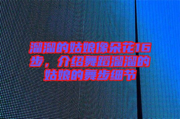 溜溜的姑娘像朵花16步，介紹舞蹈溜溜的姑娘的舞步細(xì)節(jié)