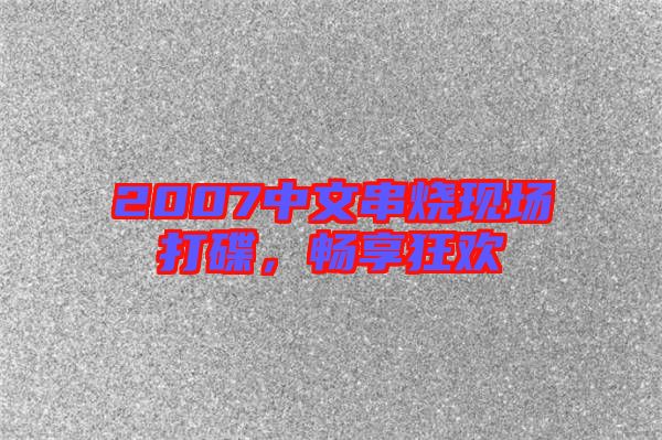 2007中文串燒現(xiàn)場(chǎng)打碟，暢享狂歡