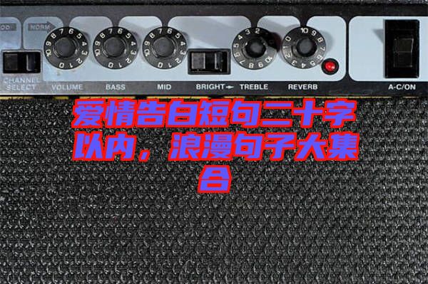 愛情告白短句二十字以內(nèi)，浪漫句子大集合