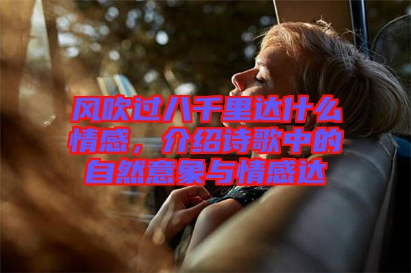 風(fēng)吹過(guò)八千里達(dá)什么情感，介紹詩(shī)歌中的自然意象與情感達(dá)