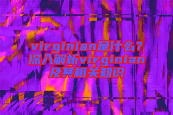 virginian是什么？深入解析virginian及其相關(guān)知識(shí)