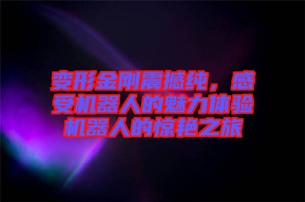 變形金剛震撼純，感受機(jī)器人的魅力體驗(yàn)機(jī)器人的驚艷之旅