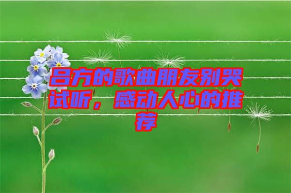 呂方的歌曲朋友別哭試聽，感動(dòng)人心的推薦
