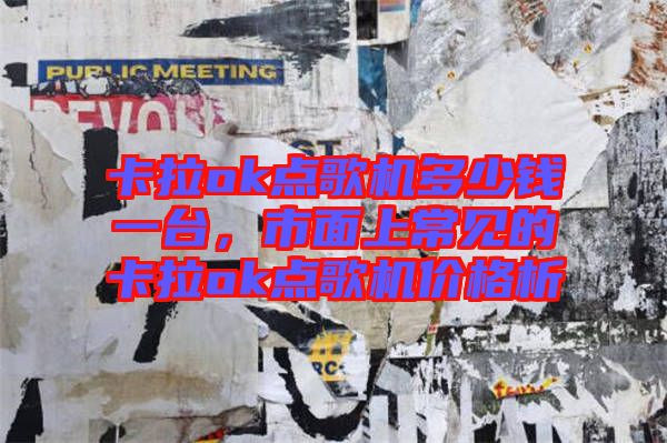 卡拉ok點(diǎn)歌機(jī)多少錢一臺(tái)，市面上常見的卡拉ok點(diǎn)歌機(jī)價(jià)格析