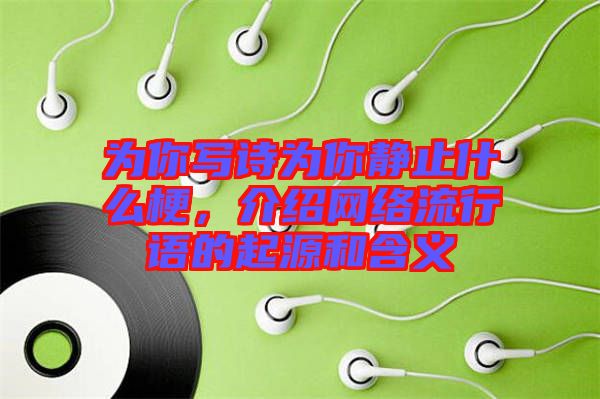為你寫詩為你靜止什么梗，介紹網(wǎng)絡(luò)流行語的起源和含義