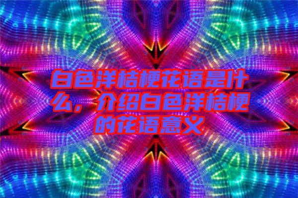 白色洋桔梗花語是什么，介紹白色洋桔梗的花語意義