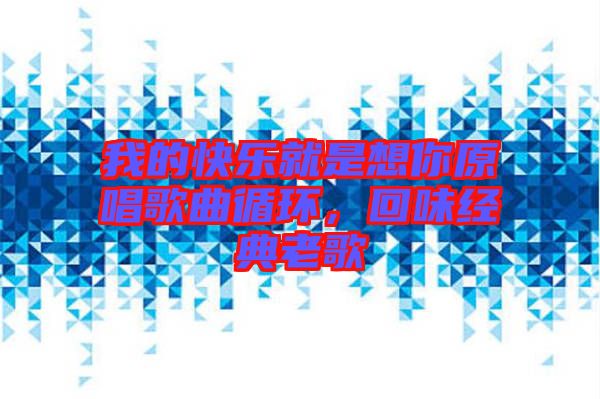 我的快樂就是想你原唱歌曲循環(huán)，回味經(jīng)典老歌
