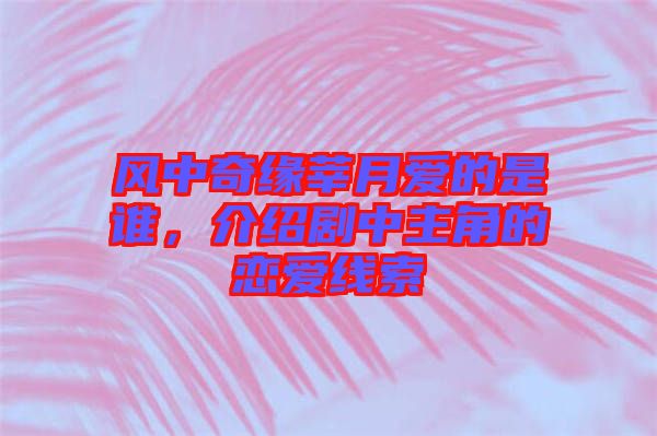 風(fēng)中奇緣莘月愛的是誰，介紹劇中主角的戀愛線索