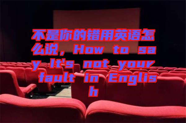 不是你的錯(cuò)用英語(yǔ)怎么說(shuō)，How to say It's not your fault in English