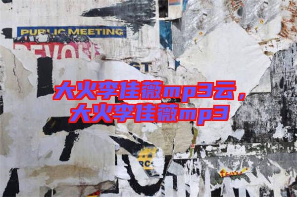 大火李佳薇mp3云，大火李佳薇mp3