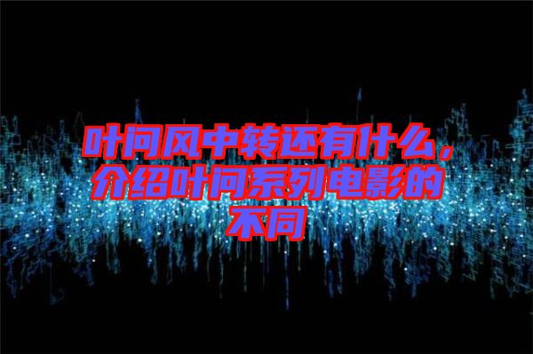 葉問(wèn)風(fēng)中轉(zhuǎn)還有什么，介紹葉問(wèn)系列電影的不同