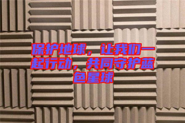 保護(hù)地球，讓我們一起行動(dòng)，共同守護(hù)藍(lán)色星球