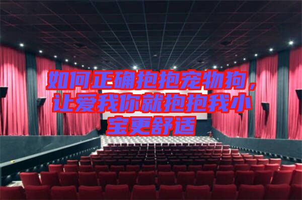 如何正確抱抱寵物狗，讓愛(ài)我你就抱抱我小寶更舒適