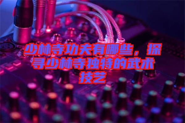 少林寺功夫有哪些，探尋少林寺獨特的武術(shù)技藝