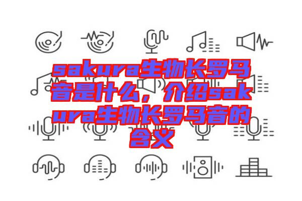 sakura生物長羅馬音是什么，介紹sakura生物長羅馬音的含義