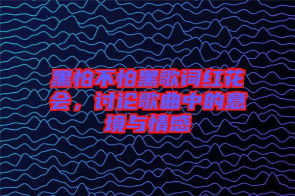 黑怕不怕黑歌詞紅花會，討論歌曲中的意境與情感