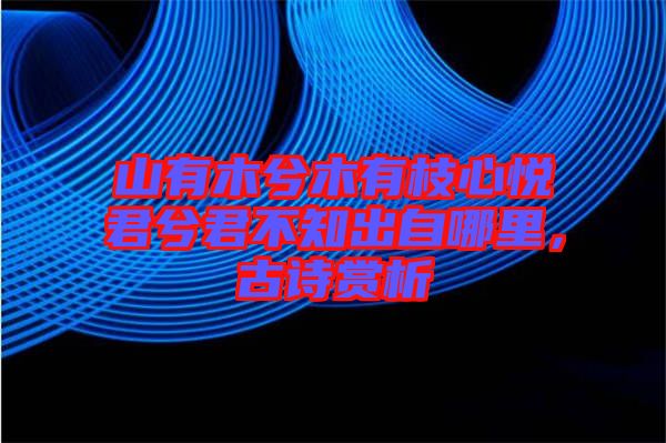 山有木兮木有枝心悅君兮君不知出自哪里，古詩賞析
