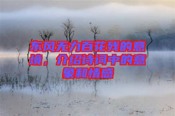 東風(fēng)無力百花殘的意境，介紹詩詞中的意象和情感