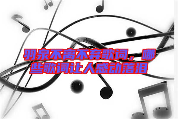 羽泉不離不棄歌詞，哪些歌詞讓人感動(dòng)落淚