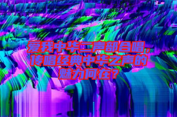 愛我中華二聲部合唱，傳唱經典中華之聲的魅力何在？