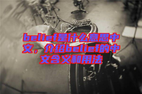 belief是什么意思中文，介紹belief的中文含義和用法