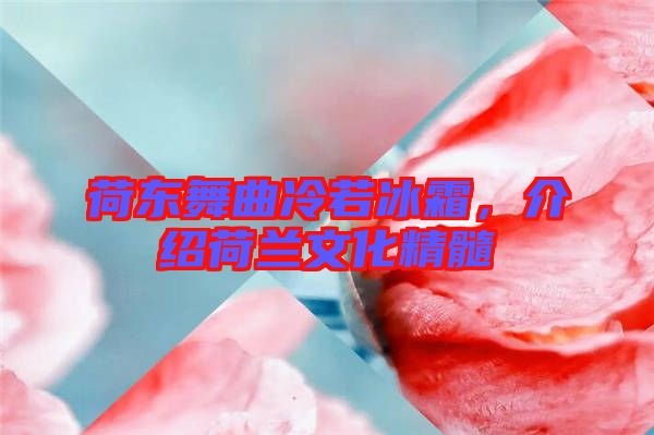 荷東舞曲冷若冰霜，介紹荷蘭文化精髓