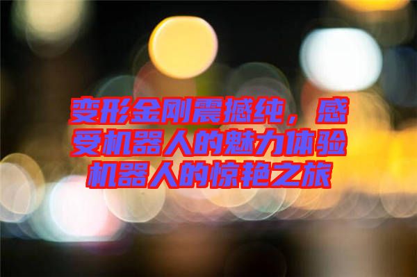 變形金剛震撼純，感受機器人的魅力體驗機器人的驚艷之旅