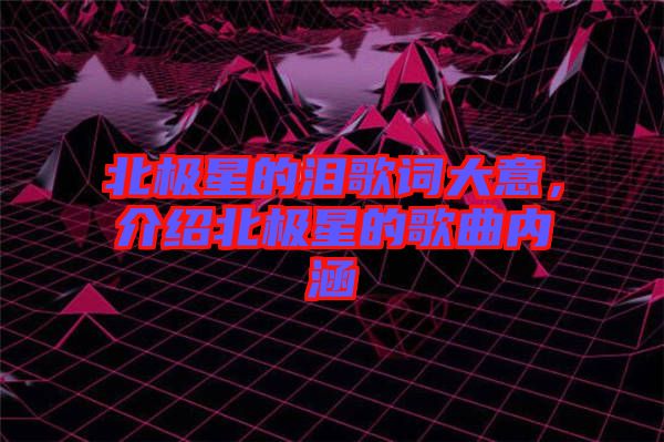 北極星的淚歌詞大意，介紹北極星的歌曲內(nèi)涵