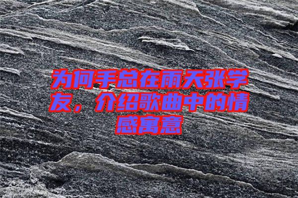 為何手總在雨天張學(xué)友，介紹歌曲中的情感寓意