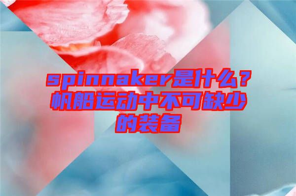 spinnaker是什么？帆船運動中不可缺少的裝備