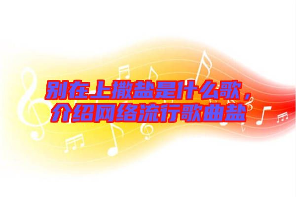 別在上撒鹽是什么歌，介紹網(wǎng)絡(luò)流行歌曲鹽