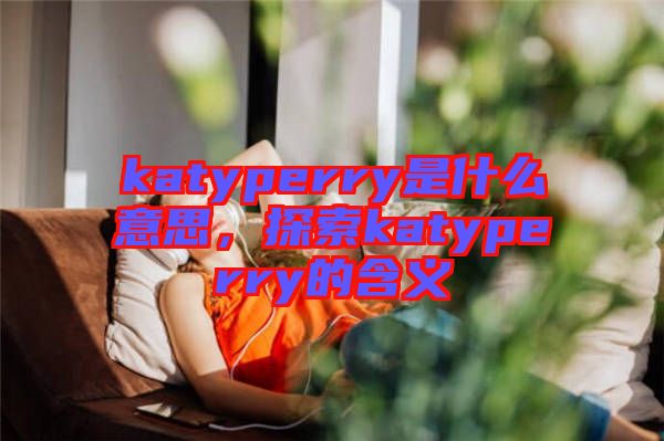katyperry是什么意思，探索katyperry的含義