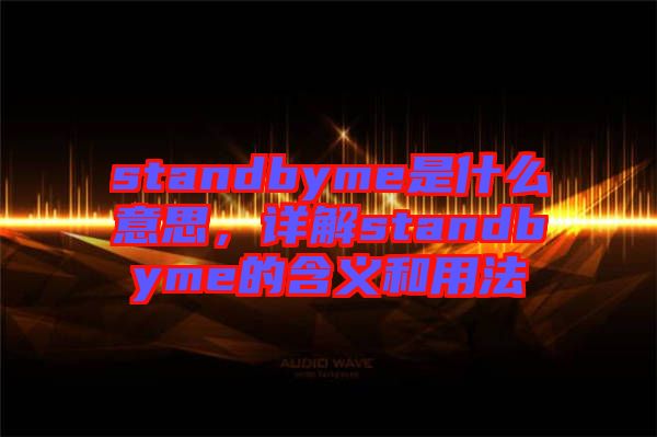 standbyme是什么意思，詳解standbyme的含義和用法