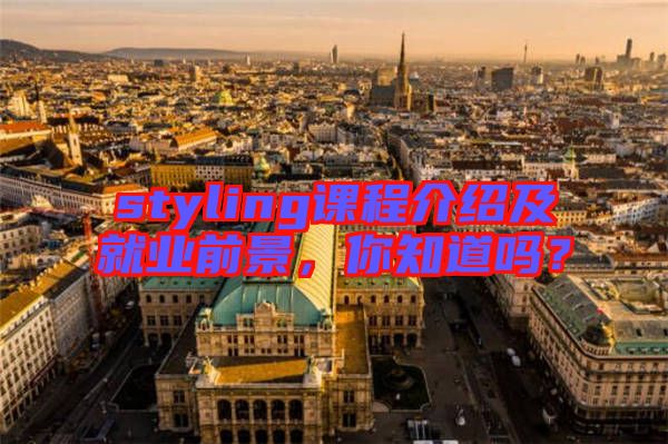 styling課程介紹及就業(yè)前景，你知道嗎？