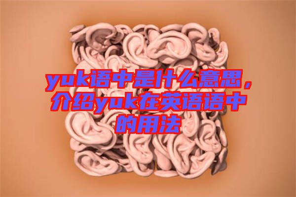 yuk語(yǔ)中是什么意思，介紹yuk在英語(yǔ)語(yǔ)中的用法