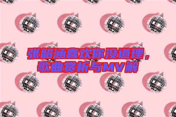 張韶涵喜歡你沒(méi)道理，歌曲賞析與MV解