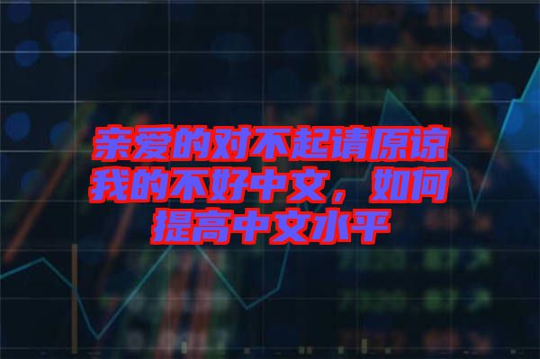 親愛的對不起請原諒我的不好中文，如何提高中文水平