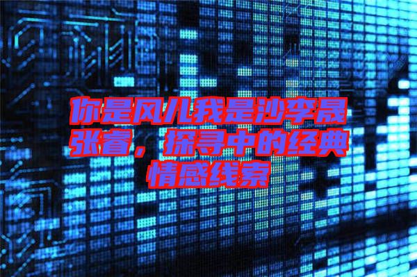 你是風(fēng)兒我是沙李晟張睿，探尋中的經(jīng)典情感線索