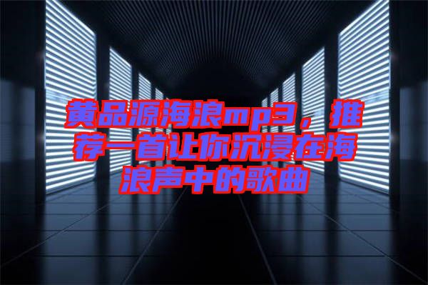 黃品源海浪mp3，推薦一首讓你沉浸在海浪聲中的歌曲