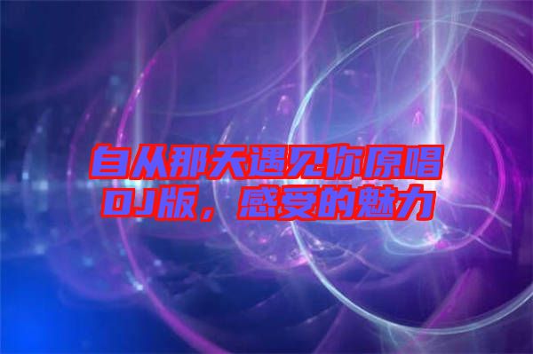自從那天遇見(jiàn)你原唱DJ版，感受的魅力