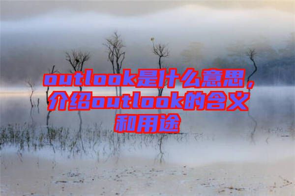 outlook是什么意思，介紹outlook的含義和用途