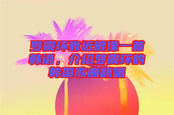 羅震環(huán)靠近很像一首韓語，介紹羅震環(huán)的韓國歌曲翻唱