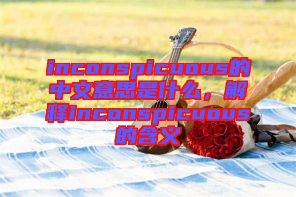 inconspicuous的中文意思是什么，解釋inconspicuous的含義