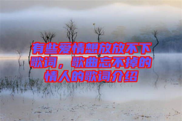 有些愛情想放放不下歌詞，歌曲忘不掉的情人的歌詞介紹