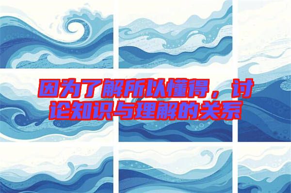 因為了解所以懂得，討論知識與理解的關(guān)系