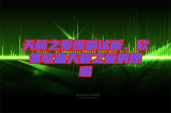 天籟之愛原唱試聽，欣賞歌曲天籟之愛的原唱