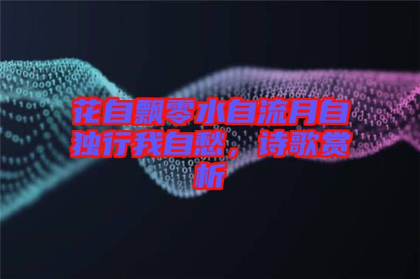 花自飄零水自流月自獨(dú)行我自愁，詩歌賞析